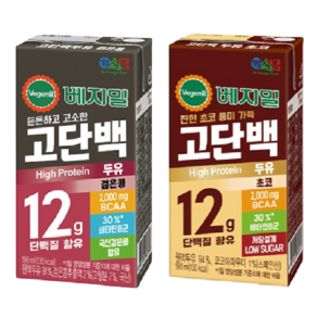 맛있는 단백질 정식품 고단백 두유(검은콩+ 초코)혼합구성 190ml 운동전후 단백질 식사대용 부모님건강 선물용 안전박스포장 건강두유 간식, 32개