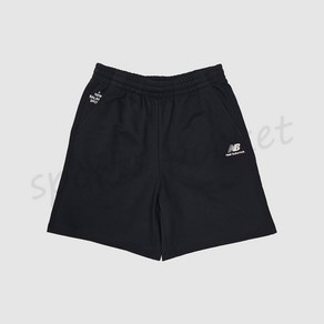 뉴발란스 NBNVD22423 블랙 UNI SPORTS 5부 숏팬츠 (STANDARD FIT) 남여공용 남자 여자 커플 반바지 5부팬츠