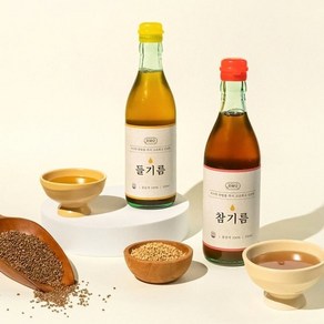 몽미당 저온압착 참기름 350ml + 들기름 350ml(총 2병), 1세트