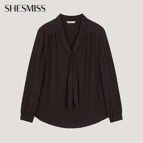 [쉬즈미스(SHESMISS)] [쉬즈미스] 셔링 타이넥 블라우스_SWWBLO32010_PU
