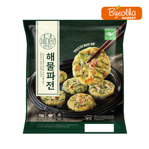 사옹원 더 제대로 만든 해물파전 1kg 대용량 업소용 식자재 식당용 부침개 한식 반찬 벌크, 1개