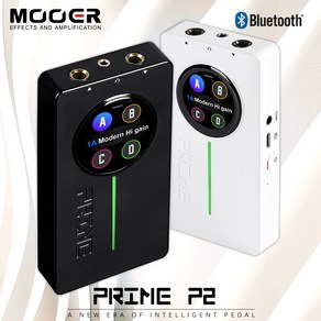 무어 PRIME P2 / Mooe 초소형 블루투스 멀티이펙터 (일렉기타 전용), BK (스페이스블랙), 1개