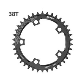 자전거변속기 변속레버 기어레버 변속기레버세트 Deckas 1105 클로 110BCD 체인링 36T52T MTB 로드 바이크 좁은 와이드 체인휠 시마노 sam 자전거 크랭크 세트, 1) 38T black, 1개