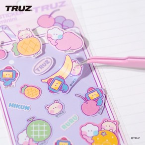 TRUZ 트루즈 TREASURE 트레저 미니니 모바일 데코 스티커 Ve 2 스마트폰 스티커 굿즈, 딸기(stawbey), 1개