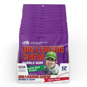 공식 Big League Chew 오리지널 버블 껌 + Big League Chew 정품 씰이 있는 파우치 1개