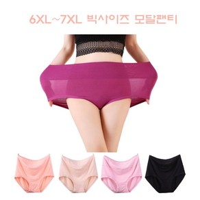 여성 빅사이즈 6XL 7XL 모달 팬티 120~125 4장세트