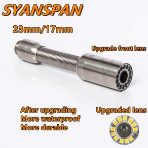 SYANSPAN 하수관 파이프 검사 카메라용 카메라 헤드 산업용 내시경 IP68 방수 17mm 23mm 액세서리, 1) HD 23mm, 1개