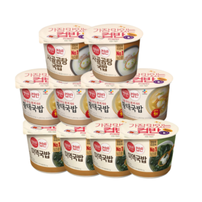 CJ제일제당 컵반 세트(미역국밥 2개 +사골곰탕국밥 + 황태국밥 2개), 2세트, 1.006kg