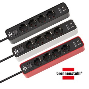 독일 Brennenstuhl 브레넨스툴 Ecolor USB 라인 소켓 4구 USB 2구 멀티탭