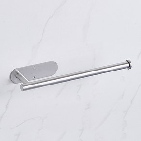 부착식 스텐 롱 키친타올 걸이 정리 홀더 주방 수납 행주 용품, 1개, 실버