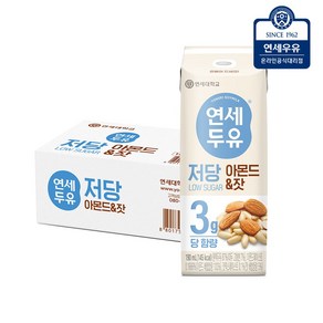 연세두유 저당 아몬드 잣 190ml 24팩, 없음, 24개