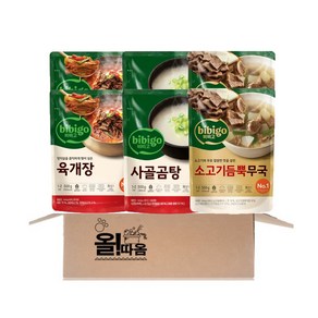 비비고 즉석국 3종 500g (사골곰탕 2 + 소고기 무국 2 + 육개장 2), 1세트