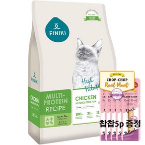 피니키 고양이 멀티 프로테인 치킨 & 피쉬 6kg + [증정] 찹찹 미트스틱1p 5개