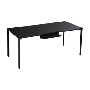 다가구 페르마타 멀티탭 타입 1600 x 800 컴퓨터책상, 블랙+블랙(상판):블랙(프레임)