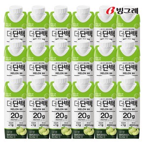 빙그레 더단백 드링크 멜론, 250ml, 18개