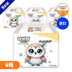 나비잠 기저귀 매직소프트 팬티 4팩, 120매, 대형(L)