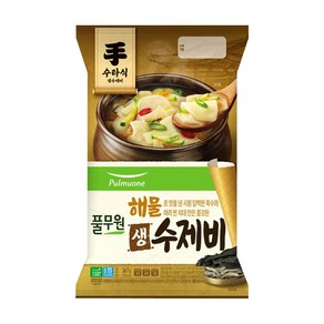 풀무원 해물 생 수제비 2인분X4봉 총8인분, 해물 생 수제비(2인분) x 4봉, 4개, 367g