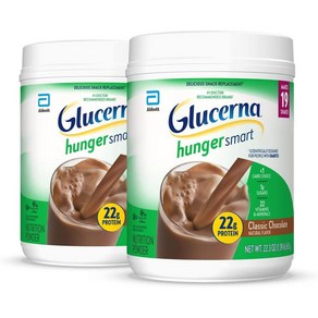 Glucena Diabetes 글루서나 헝거 스마트 파우더 클래식 초콜릿 22.3oz 635g 2팩, 2개