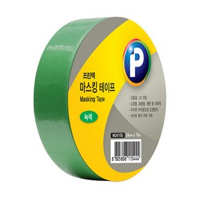 종이테이프 M1510G 마스킹테이프 녹색 15mm x10m, M1510G(녹색), 1개