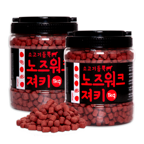 킵펫 강아지 소고기듬뿍 노즈워크 져키 훈련 칭찬용 대용량 간식, 2개, 1kg