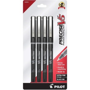 V5 Stick Pilot Pecise V5 Capped Liquid Ink Rolling Ball Pens Exta Fine Point 0.5 mm Black, V5 스틱, 1개