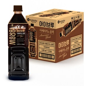 맥널티 아이브루 아메리카노 블랙커피, 1박스, 12개입, 1L