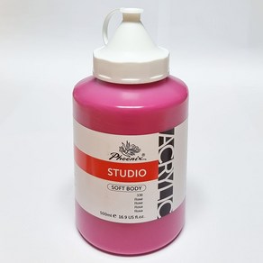 아크릴물감 STUDIO 500ml 36칼라 택1/ 대용량 낱색 학교 학원 학생 전문가용 화방용품 미술준비물 공예재료, 336 Rose