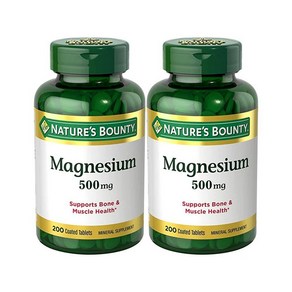 BF Natue's Bounty Magnesium 500 mg Tablets 2 pack, 2개