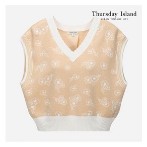 써스데이아일랜드 Thusday Island 플라워 자카드 베스트T220MVT902W 523055 249304 {!마감임박!}, CO1 90(M)