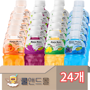 [쿨앤드몰] 모구모구 4종혼합 복숭아6+포도6+망고6+블랙커런트6, 24개, 320ml