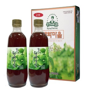 홍쌍리 청매실 선물세트 홍쌍리매실청 매실반찬 매실엑기스 매실진액 장아찌 절임, 420ml, 2개