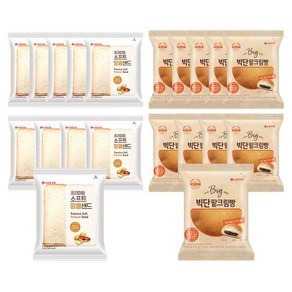 롯데제과 기린 빵 소프트 땅콩샌드X10개+빅팥크림빵X10개, 85g, 20개