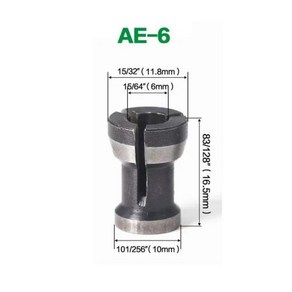 목공 라우터 목재 트리머 실용적인 콜릿 척 비트 기계 트리밍 생크 탄소강 조각, AE-6, 1개