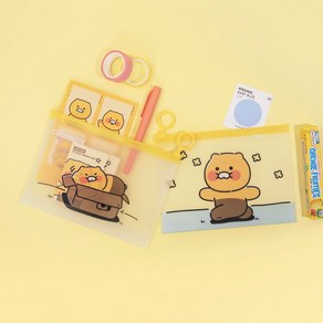 카카오프렌즈 춘식이 PVC 파우치 캐릭터 지갑 가벼운 수납 지퍼슬라이더