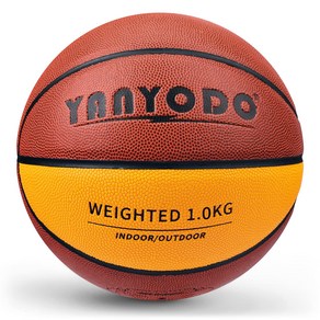 YANYODO 헤비볼 가중 농구공 7호 1.3kg, oange-yellow