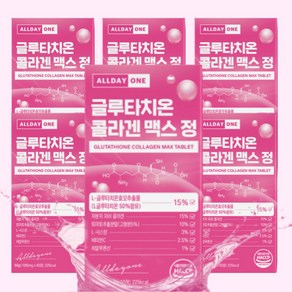 올데이원 글루타치온 콜라겐 맥스 정 1000mg 60정, 6박스, 60g