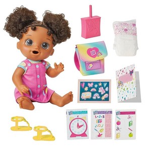 Baby Alive Time fo School 아기 인형 세트 30.5cm12인치 여아 및 남아용 개학 장난감 블랙 헤어 아동용 유치원 선물 만 3세 이상 아마존 독