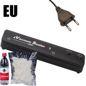 실링기 220V/110V 진공 실란트 포장 기계 50pcs 가방 가정용 인감, [01] Black-EU Plug