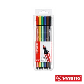 스타빌로 펜 68 Fibe-tip pen 1.0mm 파이버펜 6색 10색 15색 20색 세트, 6C PL 세트/6색세트