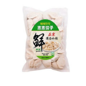 중국식품 혜혜 물만두 손만두 중국 물만두 돼지고기 샐러리 (냉동식품), 550g, 3개