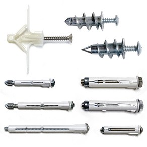 리우툴 석고보드용 앙카모음 동공 앙카 천공 토우 나사 피스 석고보드 합판 벽 콘크리트 천장 선반 고정 낱개(1개) 판매