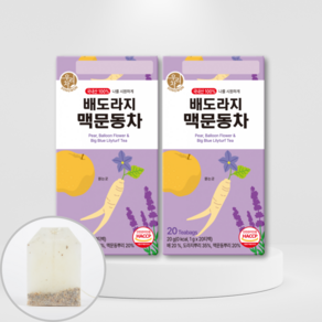 우리차 송원식품 배도라지 맥문동차 티백, 2개, 20개입, 1g