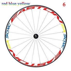 자전거 휠 림 반사 스티커 데 사이클링 안전 보호대 M 액세서리 1 면 다색 26/27 인치, [06] 6 ed blue yellow, 1개