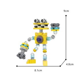 장난감 MOC 마이 싱잉 몬스터 Wubbox 미니 버전 로봇 슈트 초자연 빌딩 블록 7 인 1, [07] C9317Y06-97pcs, 1개