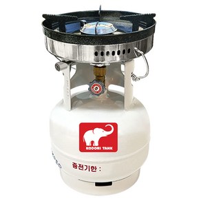 고화력 해바라기버너 코돌이탱크 LPG 3kg 고화력 버너세트, 3kg+바람막이일체형코돌이버너(55), 1세트