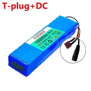 EOENKK 전기 스쿠터 배터리 리튬 전기 스쿠터 배터리 10S2P 36V 100000mAh 42V 500W, 7) T-DC, 1개