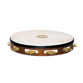 [MEINL] 마이널 싱글 10인치 가죽 탬버린 Goat(염소) Skin 브라스 징글 Afican Bown MCP TAH1B-AB, 1개