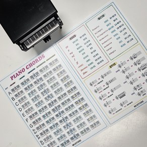 [음악교구] 음악이론 책받침 - 피아노 코드 셈여림 빠르기 음악기호 학원 선물, 1개
