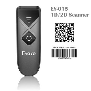 북스캔 스캐너 셀프 Eyoyo 미니 바코드 USB 유선 블루투스 무선 1D 2D QR PDF417 아이패드 아이폰 안드로이드 태블릿 PC용, 협력사, EY-015