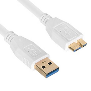 [강원전자] USB-A 3.0 to Mico B 3.0 변환케이블 NM-UM310Z [화이트/1m], 1개